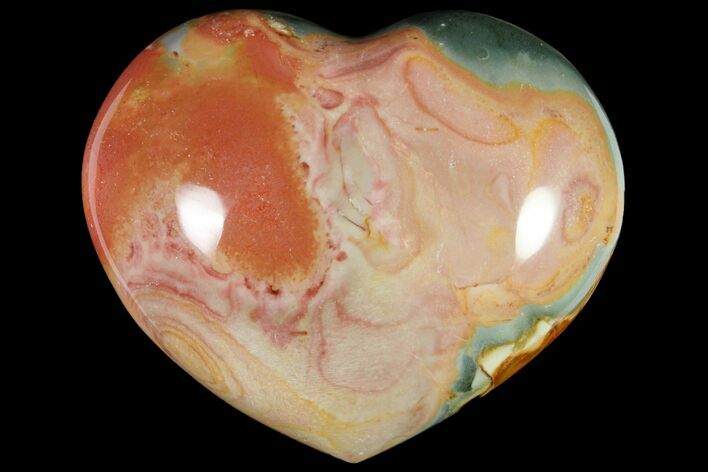 Wide, Polychrome Jasper Heart - Madagascar #118651